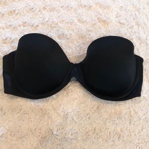 Black Strapless Bra